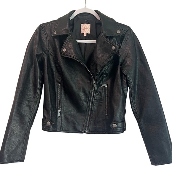 Candie's Jackets & Blazers - Candie's Y2K Women's Black Leather‎ Jacket Bikercore